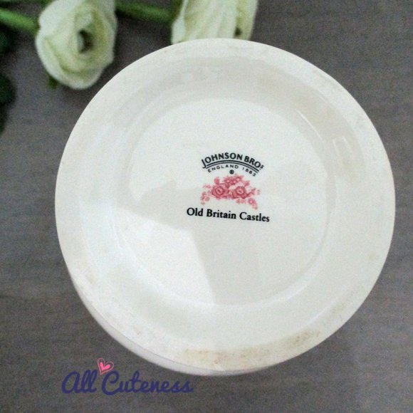 Vtg Johnson Bros Old Britain Castles Small Floral Vase - Picture 8 of 9
